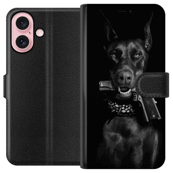 Apple iPhone 16 Lommeboketui Dobermann