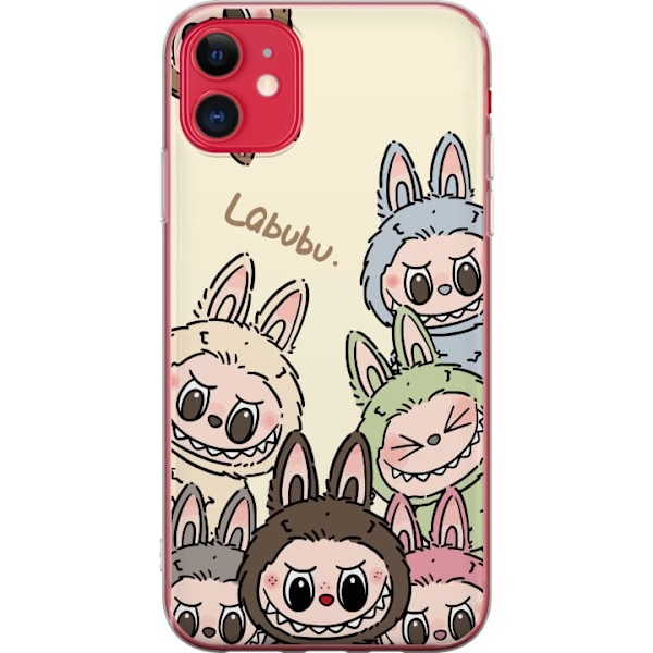Apple iPhone 11 Läpinäkyvä kuori Labubu Pastel Collection