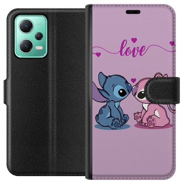 Xiaomi Redmi Note 12 Tegnebogsetui Lilo & Stitch – Angel Edition