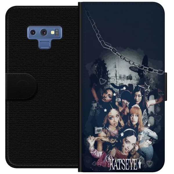 Yhteensopiva Lompakkokotelo Samsung Galaxy Note9 KATSEYE musta