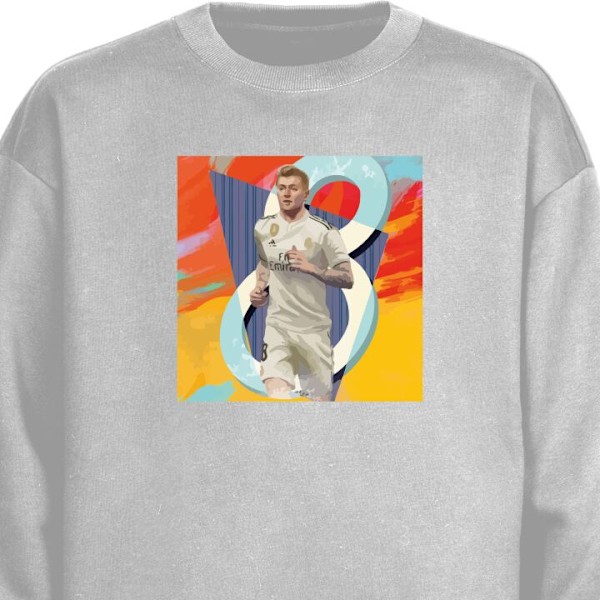 Sweatshirt for Voksen | Klassisk Collegegenser Toni Kroos grå S