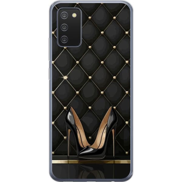Kompatibel Mobilcover til Samsung Galaxy A02s Sorte højhælede sko i elegant stil