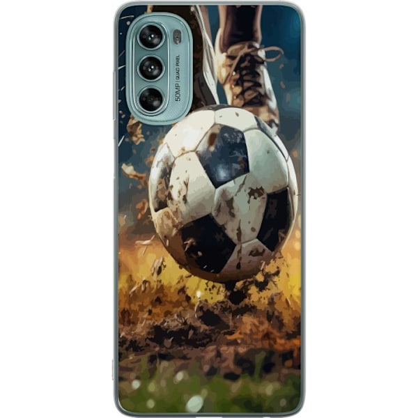 Motorola Moto G62 5G Gjennomsiktig deksel Fotball