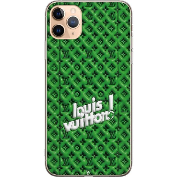 Yhteensopiva Puhelinkuori Apple iPhone 11 Pro Max Innoitettu vihreä monogrammi logolla vihreä