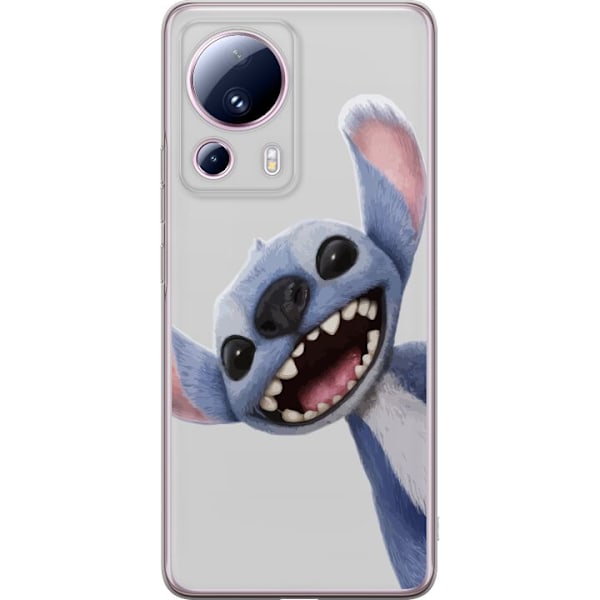 Xiaomi 13 Lite Genomskinligt Skal Stitch i Fart – Kawaii Des