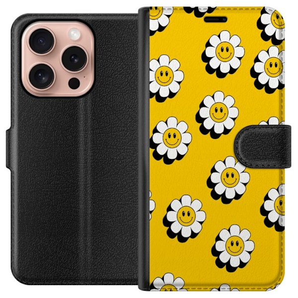 Apple iPhone 16 Pro Lompakkokotelo Daisy-kuvio