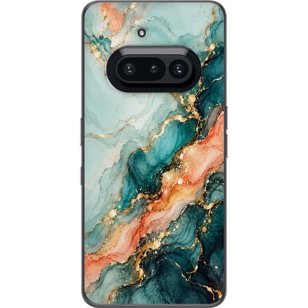 Kompatibelt Mobildeksel til Nothing Phone (3a) Korallmarmor turkis