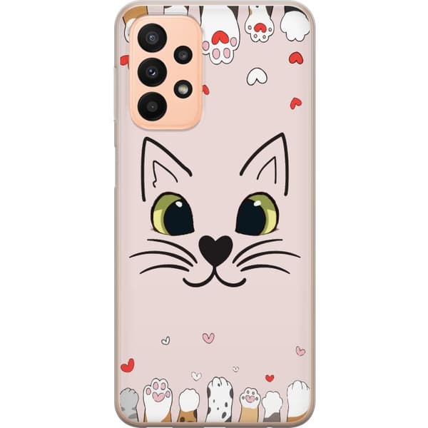 Kompatibelt Mobildeksel til Samsung Galaxy A23 Mjooo Katt