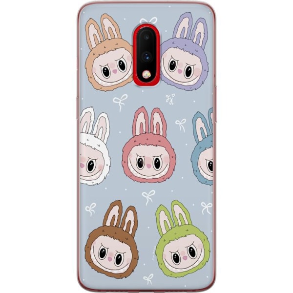 OnePlus 7 Gjennomsiktig deksel Pastel Labubu