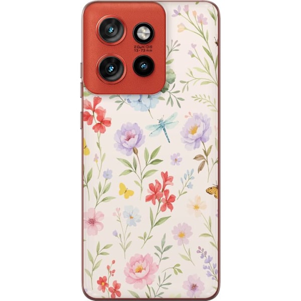 Motorola Edge 50 Neo Gennemsigtig cover Blomster