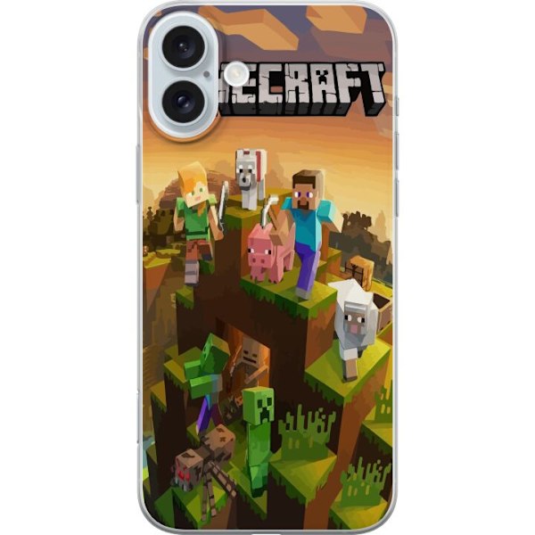 Apple iPhone 16 Plus Läpinäkyvä kuori Minecraft