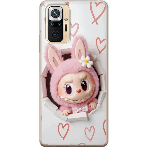 Xiaomi Redmi Note 10 Pro Läpinäkyvä kuori Labubu Sydän Taustakuva Pop Mart Rakkausteema Hahmodesign Suosittu Motiivi Keräilytaideteossarja