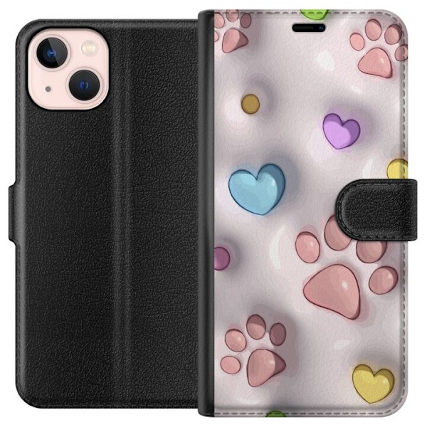 Apple iPhone 13 Plånboksfodral Fluffiga Tassar