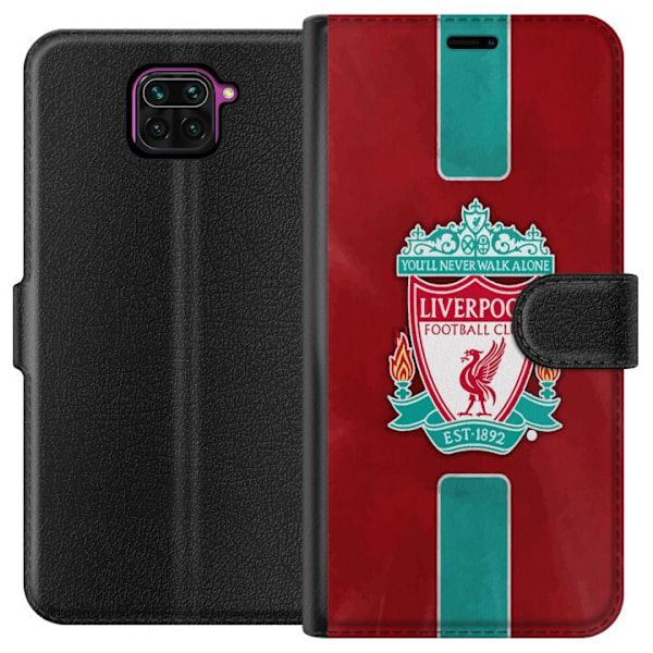Xiaomi Redmi Note 9 Tegnebogsetui Liverpool FC - Klassisk Fodb