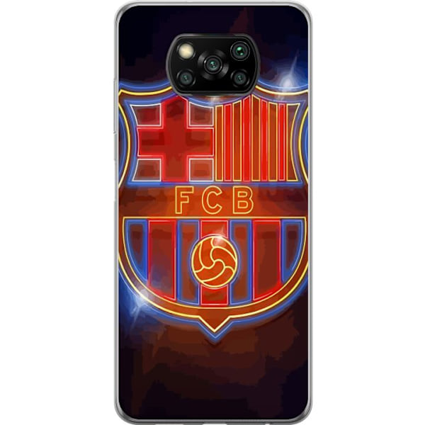 Xiaomi Poco X3 NFC Läpinäkyvä kuori FC Barcelona