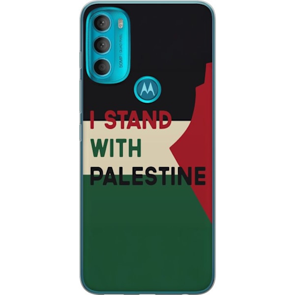 Motorola Moto G71 5G Genomskinligt Skal Stand with Palestine