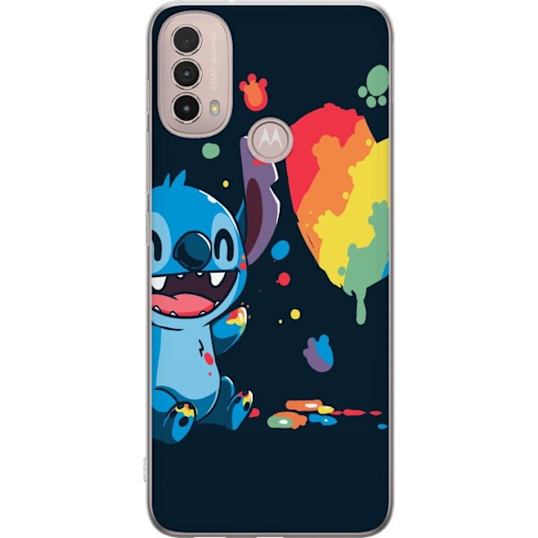 Motorola Moto E40 Läpinäkyvä kuori Stitch maalaa