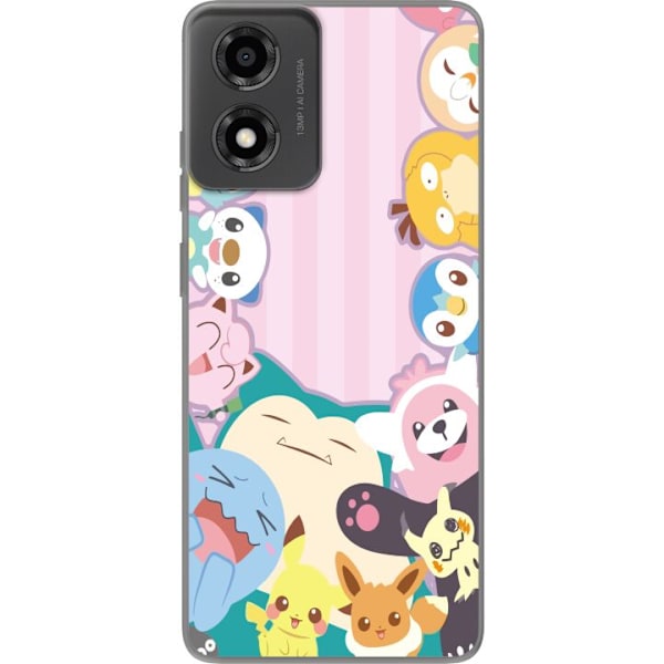 Motorola Moto E14 Läpinäkyvä kuori Pokémon