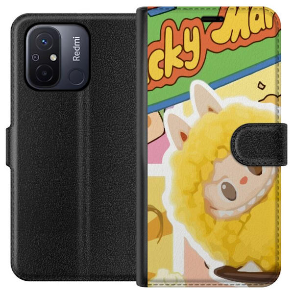 Xiaomi Redmi 12C Lompakkokotelo Labubu Wacky Mart Pop Mart -sarjan keräilyfiguuri Söpö Muotoilu Suosittu Teemalelu Sarja Luova Taidelelu
