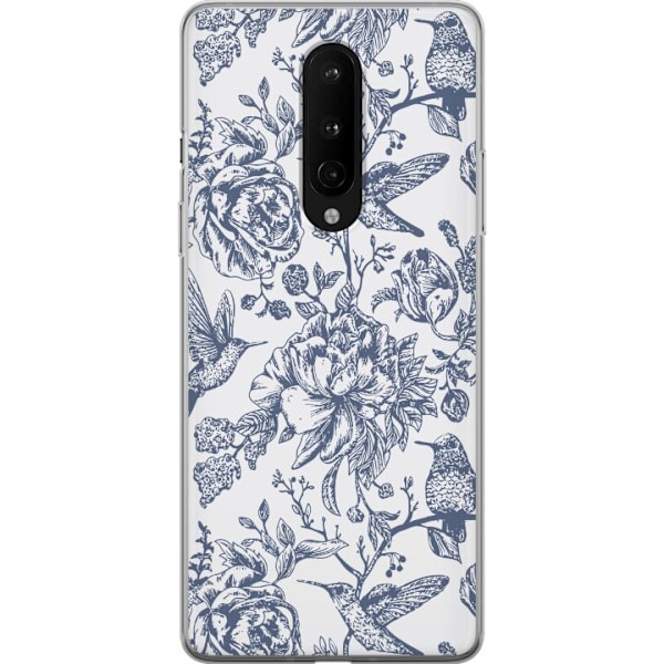 OnePlus 8 Läpinäkyvä kuori Kukat & Linnut - Romanttinen Vin