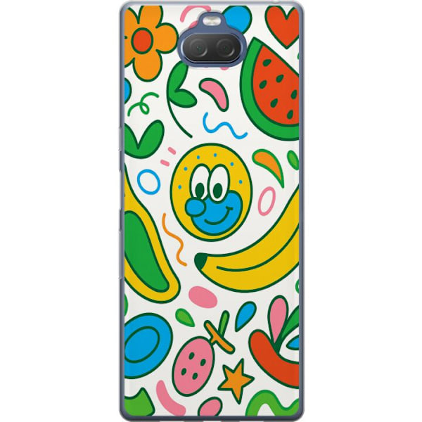 Sony Xperia 10 Plus Läpinäkyvä kuori Perhosverho