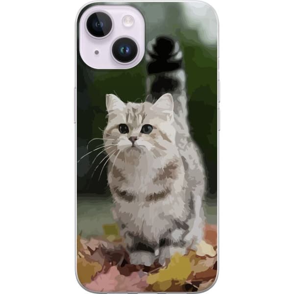 Kompatibelt Mobildeksel til Apple iPhone 14 Katt