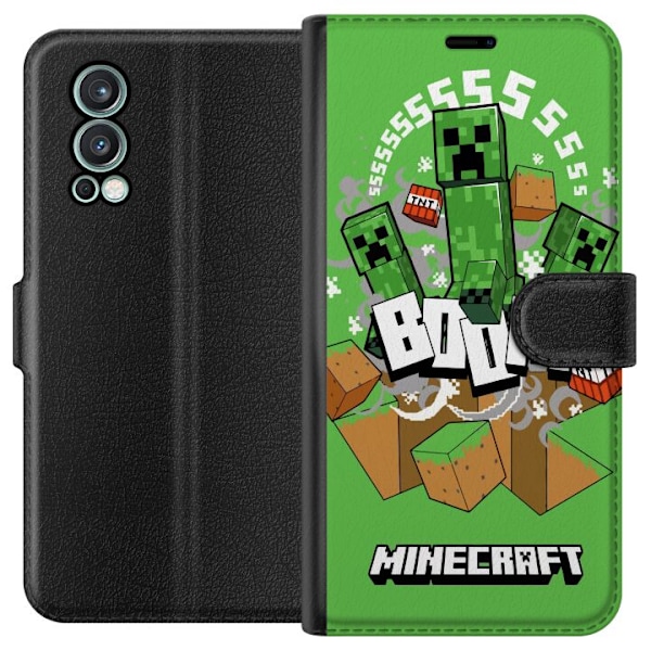 OnePlus Nord 2 5G Tegnebogsetui Minecraft Boom