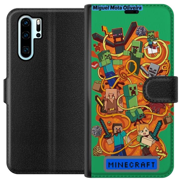 Kompatibelt Lommeboketui til Huawei P30 Pro Minecraft