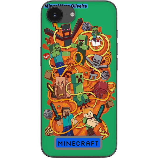 Apple iPhone 16e Läpinäkyvä kuori Minecraft