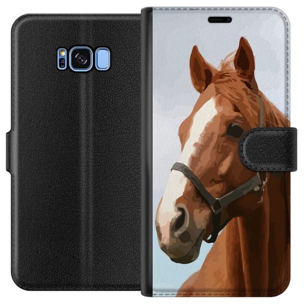 Kompatibelt Lommeboketui til Samsung Galaxy S8 Hest