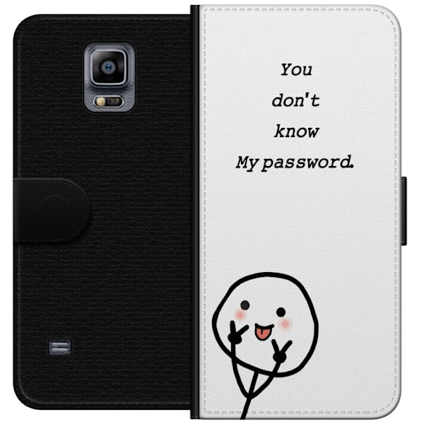 Samsung Galaxy Note 4 Plånboksfodral You Don’t Know My Password – edgy textmotiv med attityd