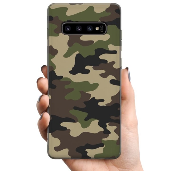 Samsung Galaxy S10 TPU Mobilcover Militær
