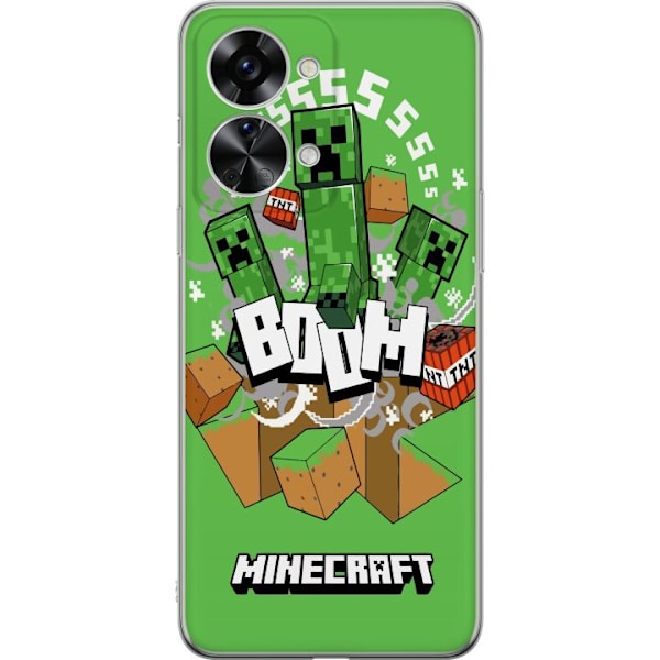 OnePlus Nord 2T Läpinäkyvä kuori Minecraft Boom