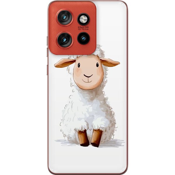 Motorola Edge 50 Neo Gennemsigtig cover Sødt Lamm - tegneseri