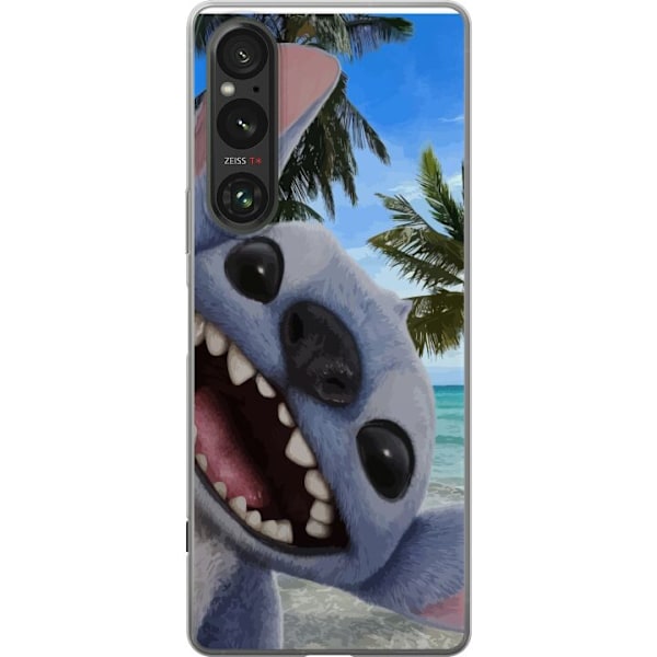 Sony Xperia 1 VI Läpinäkyvä kuori Stitch-matkapuhelinkotelo, jossa on suloiset ystävyysmaalaukset.