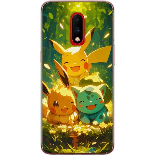 OnePlus 7 Genomskinligt Skal Pixelmonster spelstil – färgstark design för retroälskande gamers