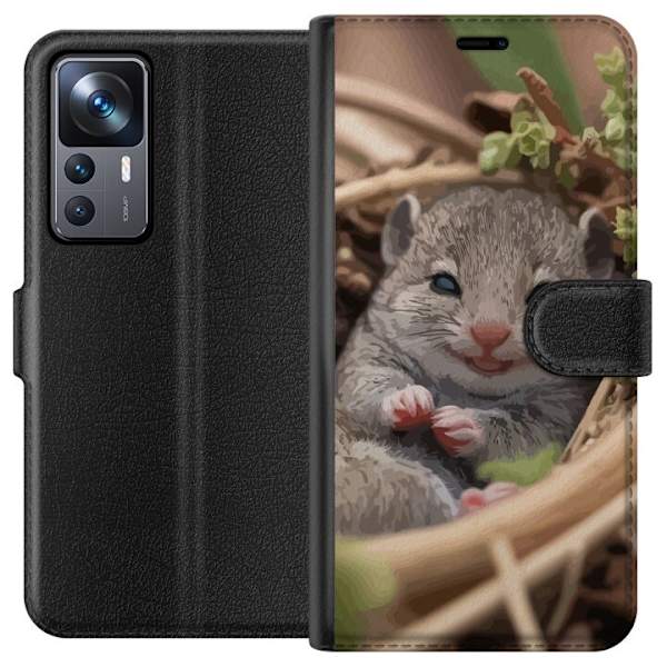 Xiaomi 12T Pro Tegnebogsetui Rotte Smilende Dyremotiv By Motiv Urban Grafisk Design Populært Sjovt Motiv Kunstart Stil