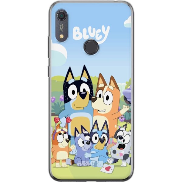 Huawei Y6s (2019) Läpinäkyvä kuori Bluey puhelinkotelo koko perheen kanssa värikkäässä suunnittelussa