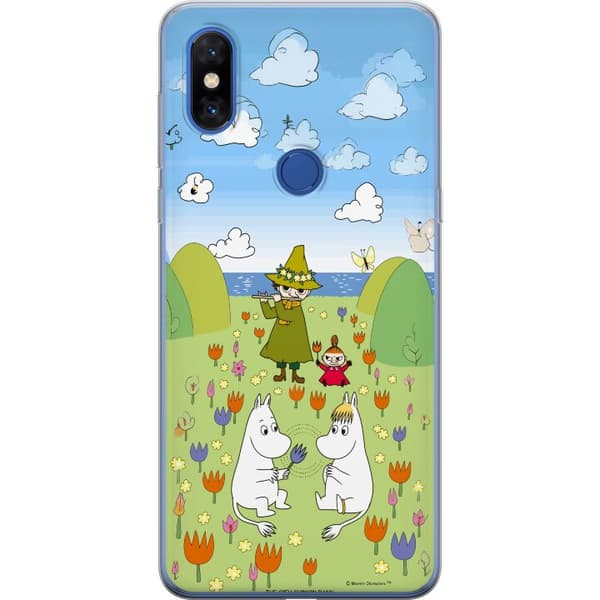 Kompatibelt Mobildeksel til Xiaomi Mi Mix 3 Mumin i blomsteräng grønn