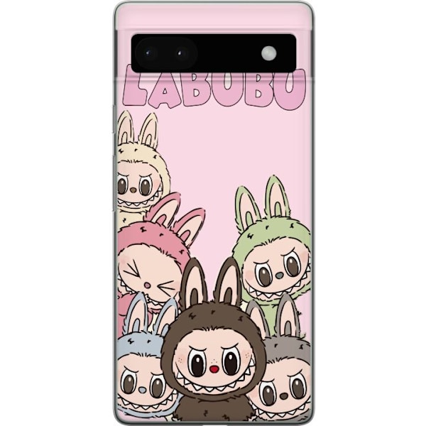 Google Pixel 6a Läpinäkyvä kuori Labubu Classics