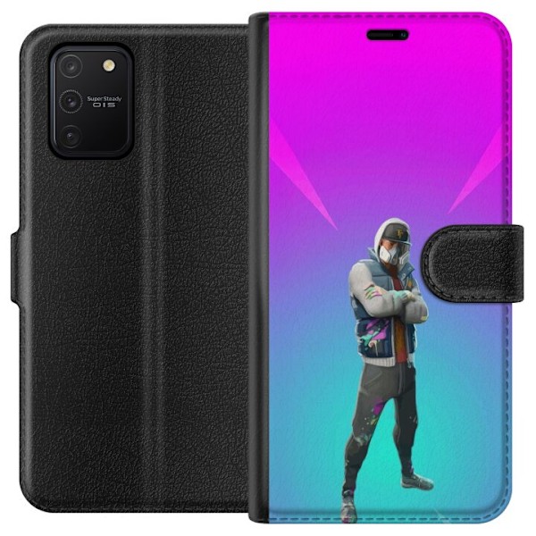 Samsung Galaxy S10 Lite Tegnebogsetui sort ridder fortnite