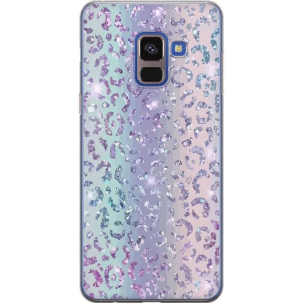 Samsung Galaxy A8 (2018) Gjennomsiktig deksel Glitter Leopard