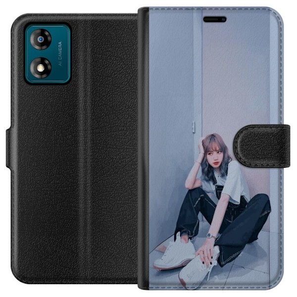 Motorola Moto E13 Lompakkokotelo Lisa from Blackpink – K-pop Style Icon