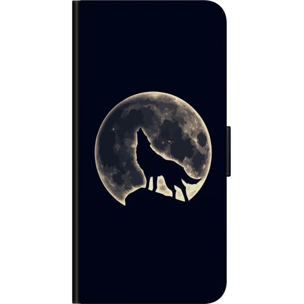 Kompatibel Tegnebogsetui til Samsung Galaxy A03s Ulve Måne