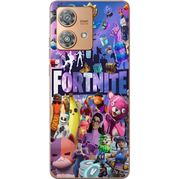 Motorola Edge 40 Neo Läpinäkyvä kuori Fortnite Hahmot Peliteema Ikonit Peli Suunnittelu Suosittu Taistelurojalainen Lapset Pelihahmojen Teema
