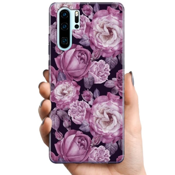 Huawei P30 Pro TPU Mobilcover Blomster