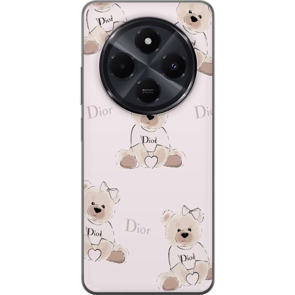 Xiaomi Redmi A4 Läpinäkyvä kuori Teddy Dior Vibes - ylellin