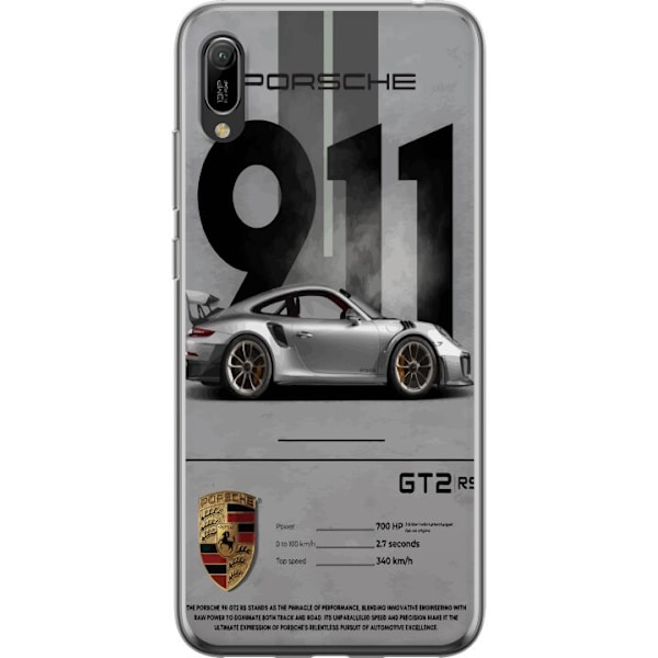 Huawei Y6 Pro (2019) Gjennomsiktig deksel Porsche 911