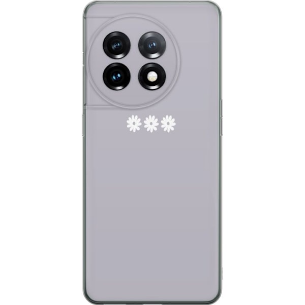 OnePlus 11 Gennemsigtig cover Lilla Blomminimalisme - stilfuld