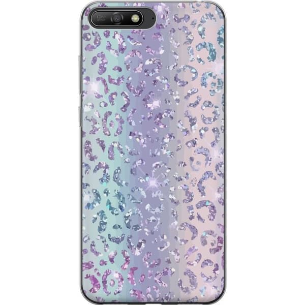 Kompatibelt Mobildeksel til Huawei Y6 (2018) Glitter Leopard